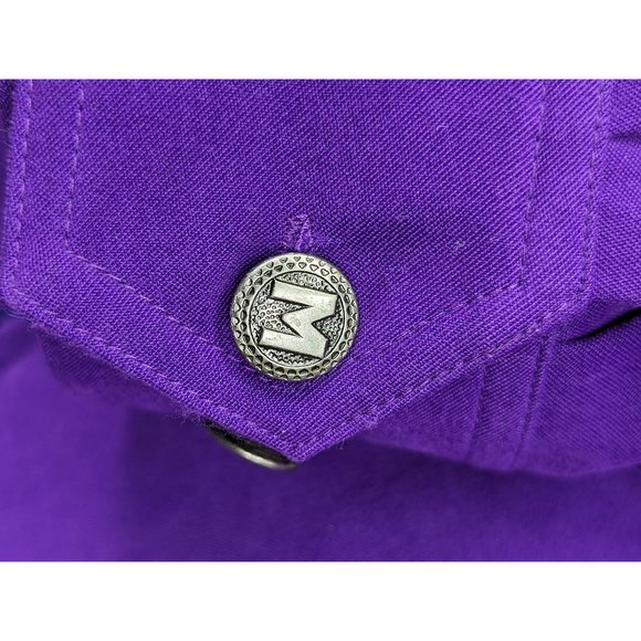 VTG Bob Mackie Western Jacket Size M Beaded Southwestern Artsy Rodeo USA Purple - Picture 10 of 16